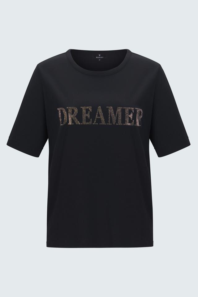 Черная футболка Monari с надписью DREAMER