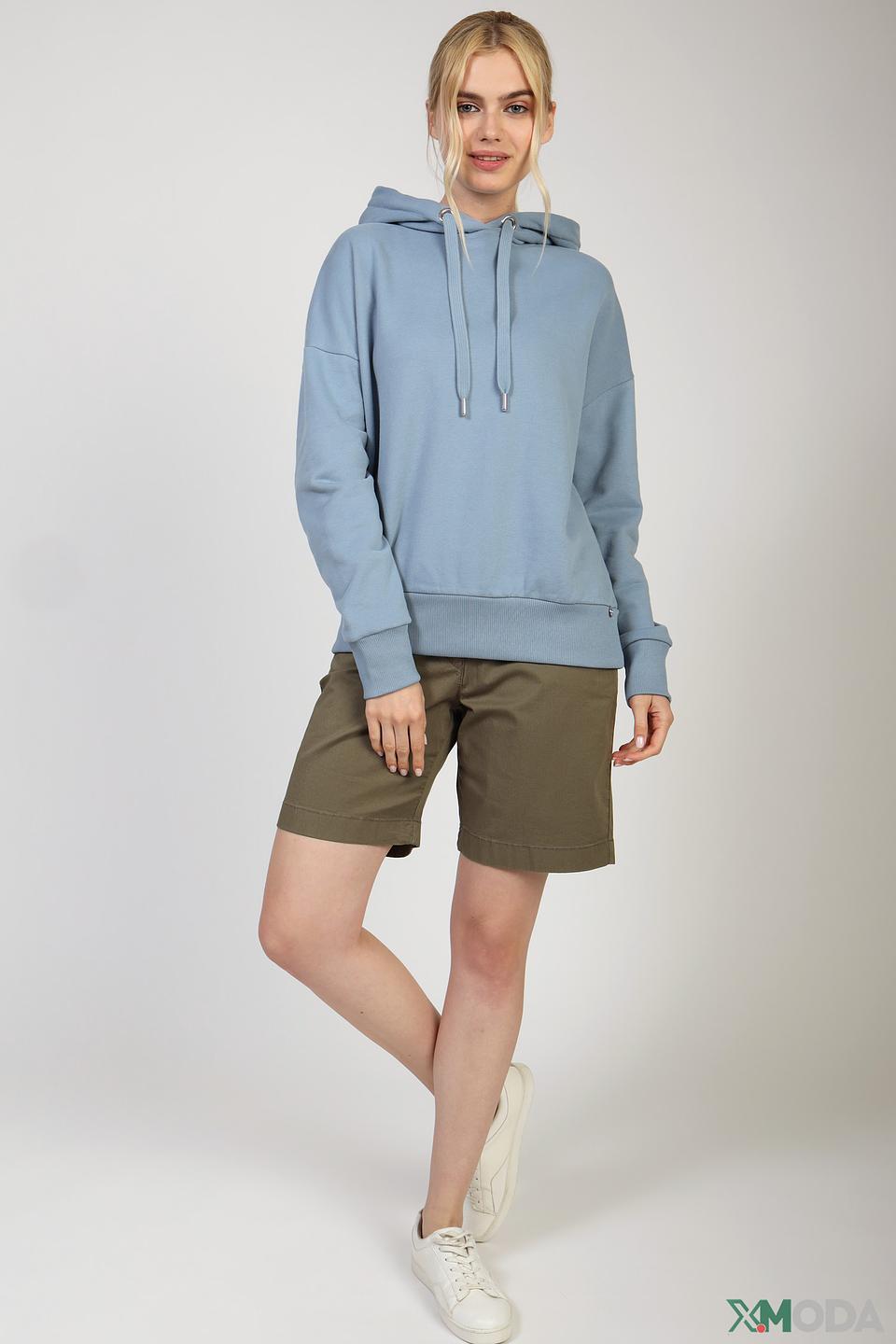 Пуловер Rich and Royal голубой с капюшоном