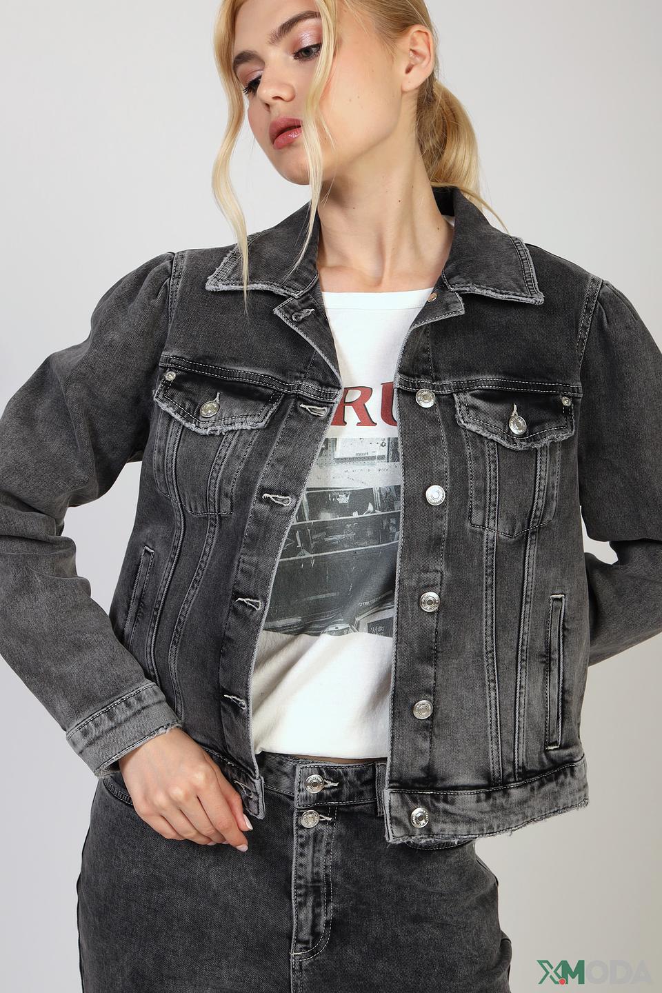 Жакет Set denim серый