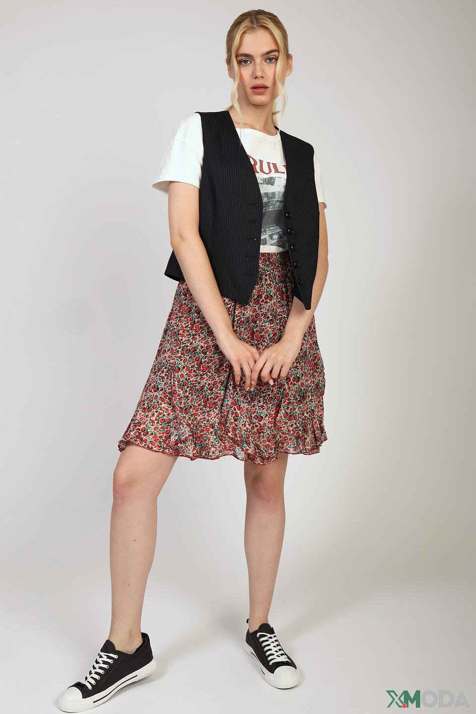 Жилет Set в полоску чёрный