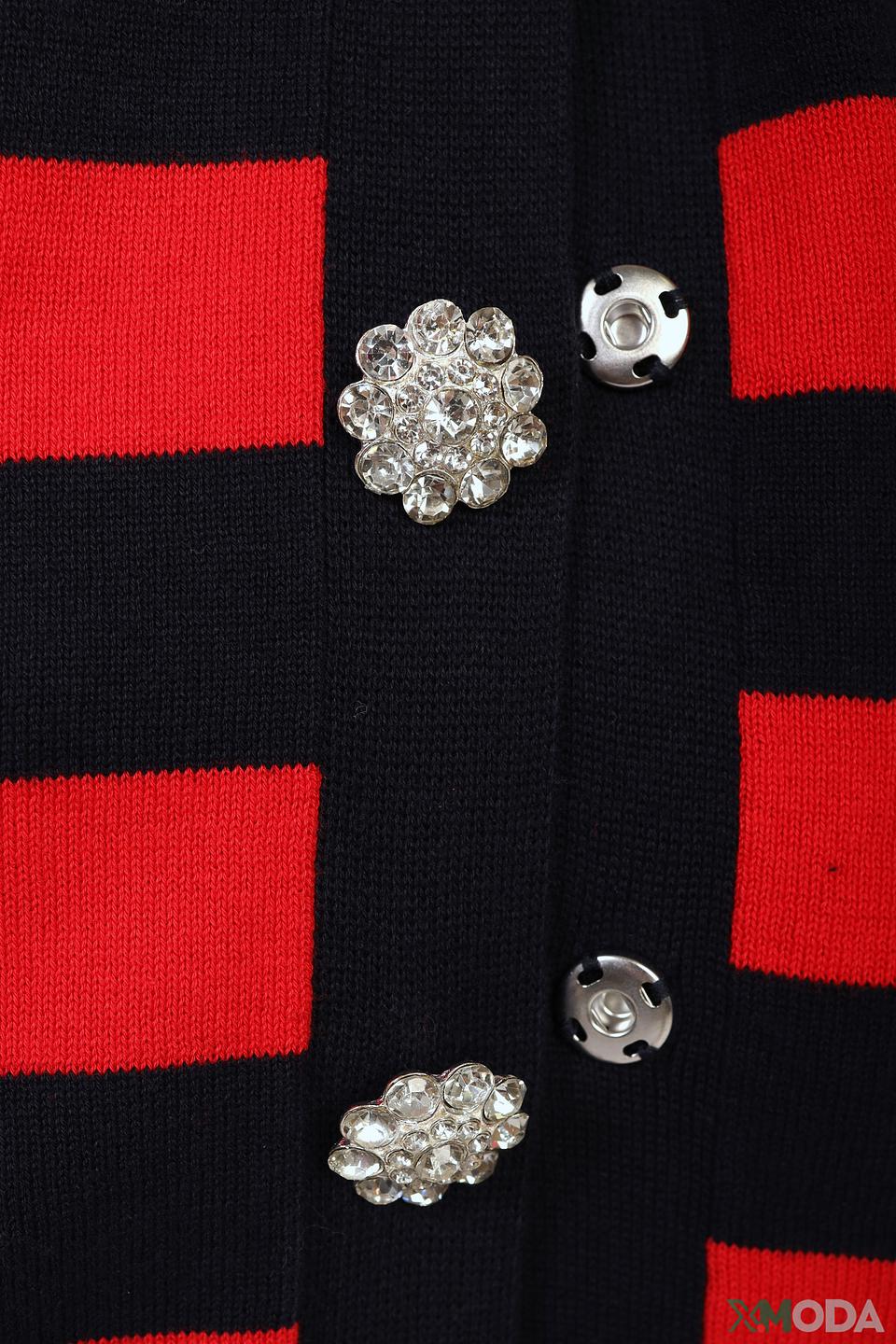 Жилет Set в полоску с камнями