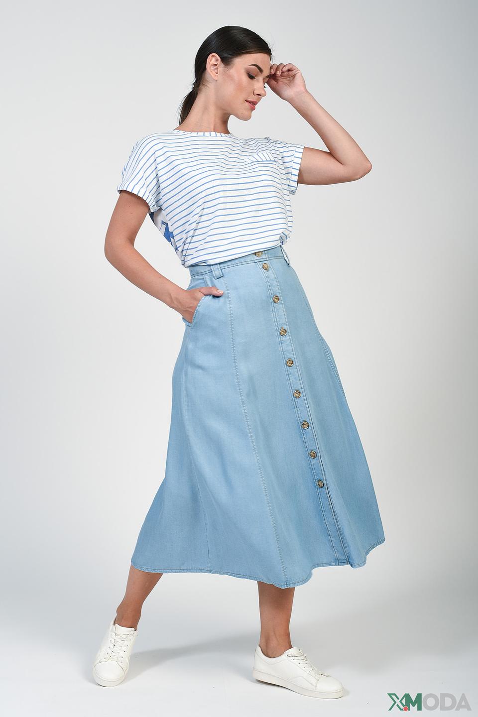 Юбка Gardeur деним светло-голубая