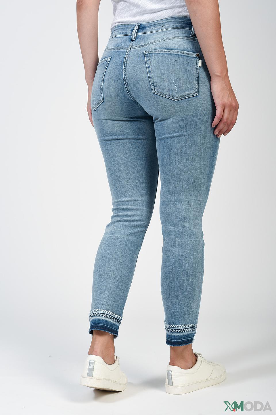 Джинсы Cambio с потертостями голубые