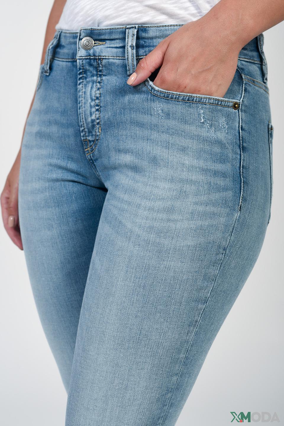 Джинсы Cambio с потертостями голубые