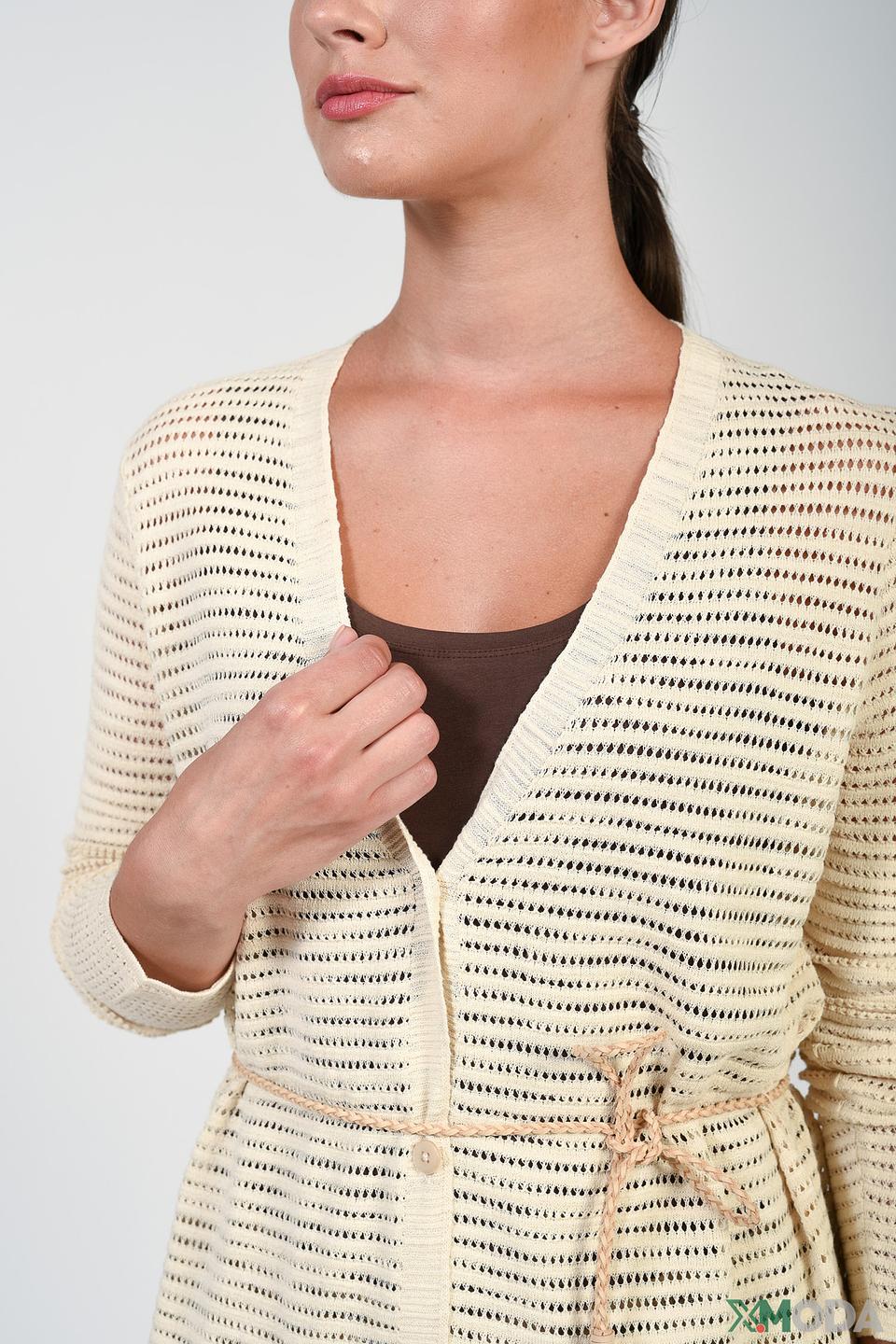 Кардиган Olsen вязаный бежевый