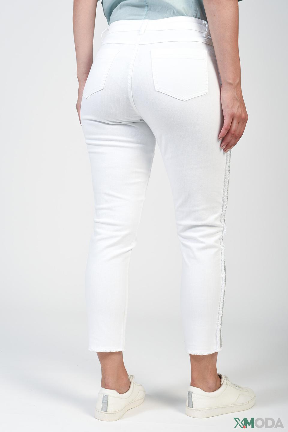 Брюки Lecomte с молнией белый