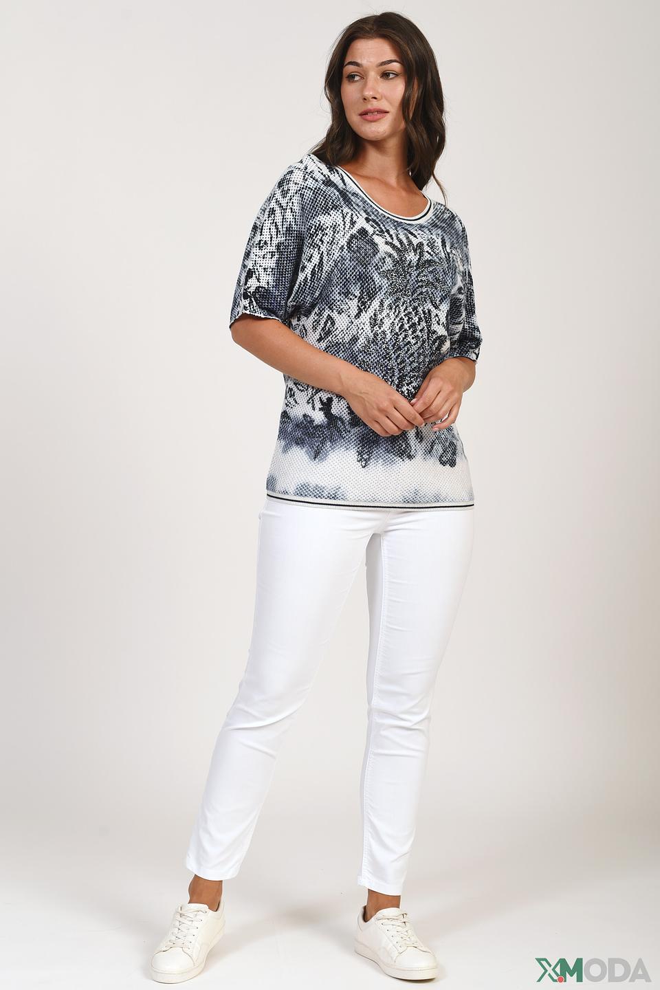 Пуловер Oui с принтом