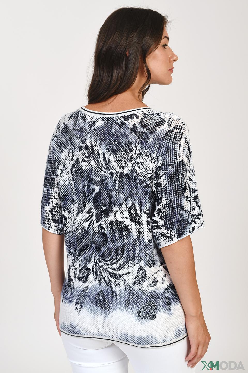 Пуловер Oui с принтом