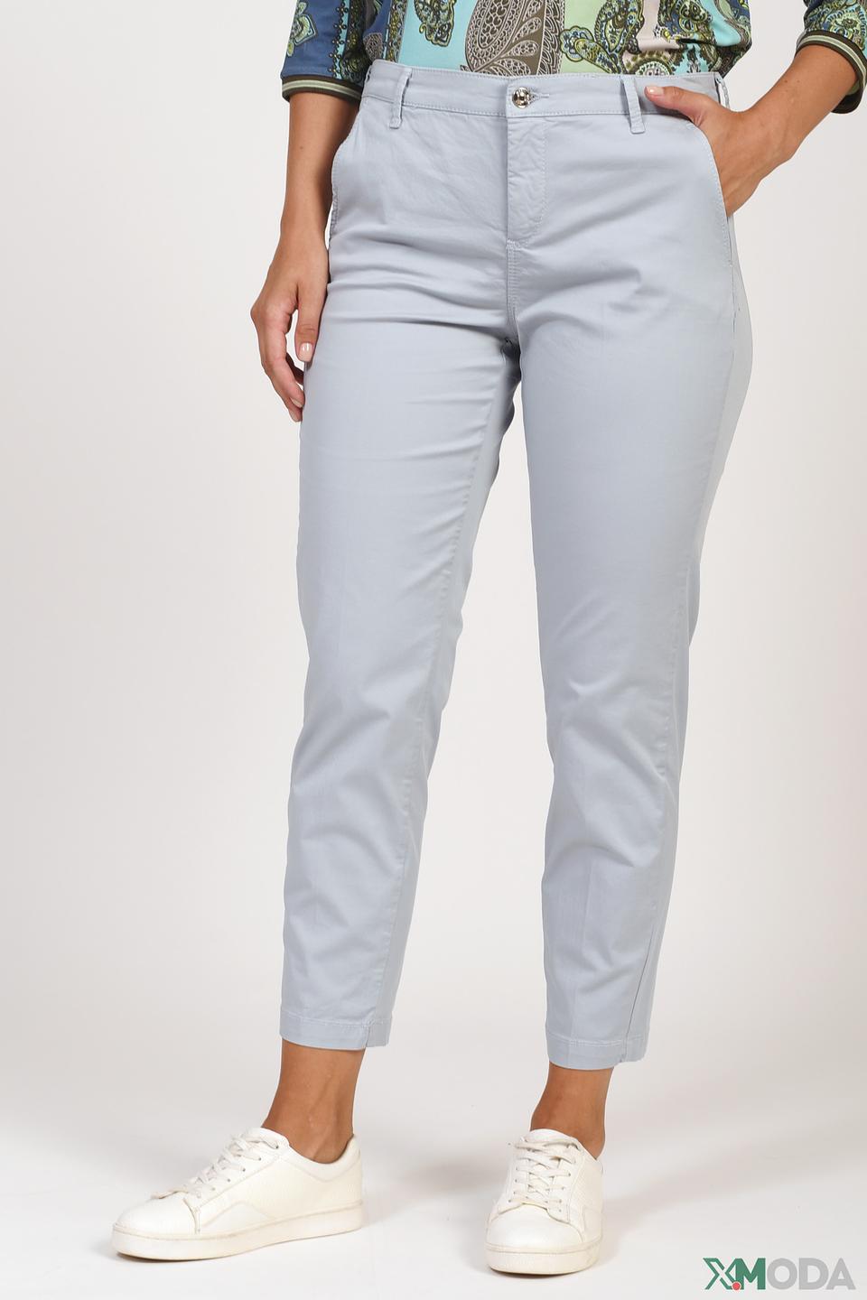 Брюки MAC Chino Turn Up голубые