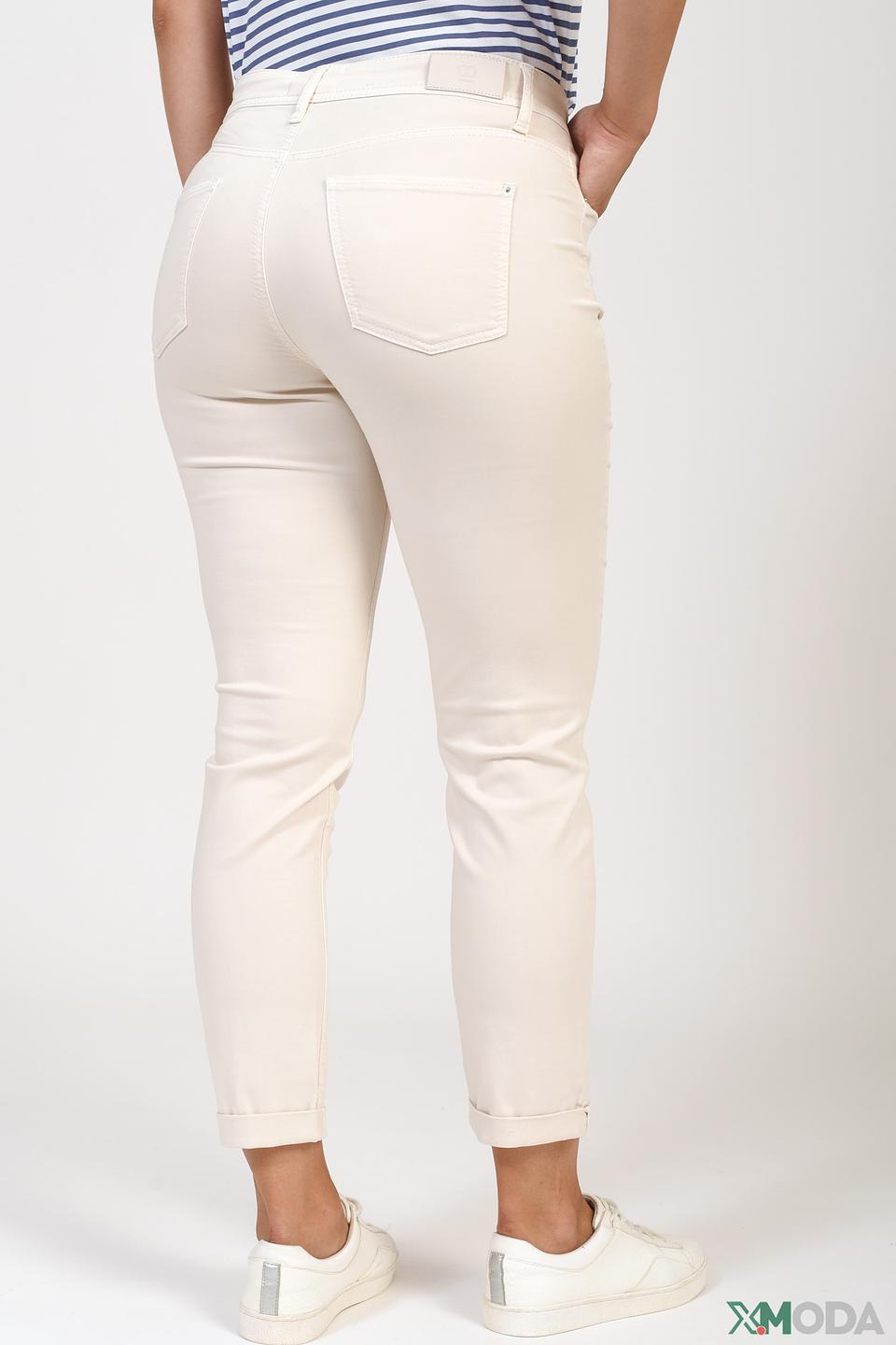 Брюки Cambio бежевые с манжетами