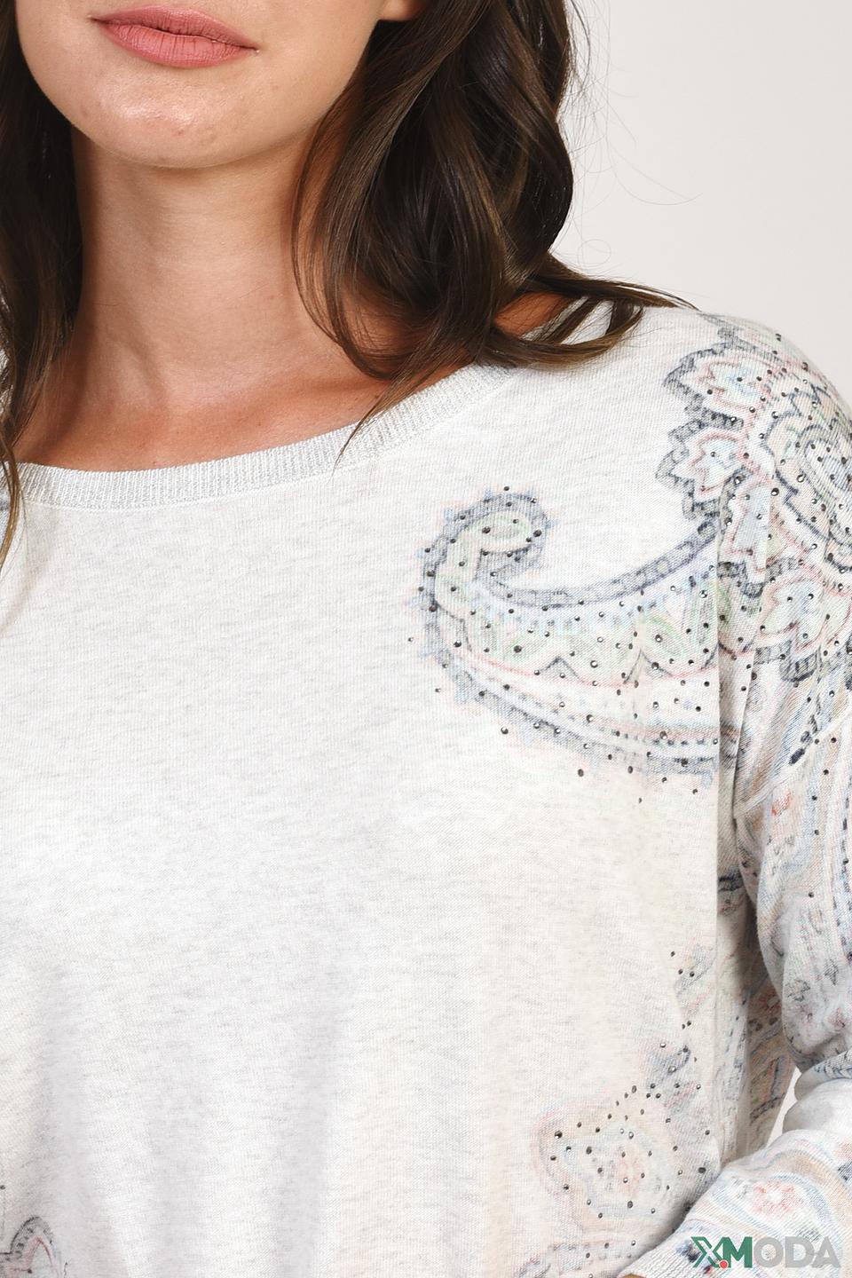 Пуловер Oui с принтом пейсли