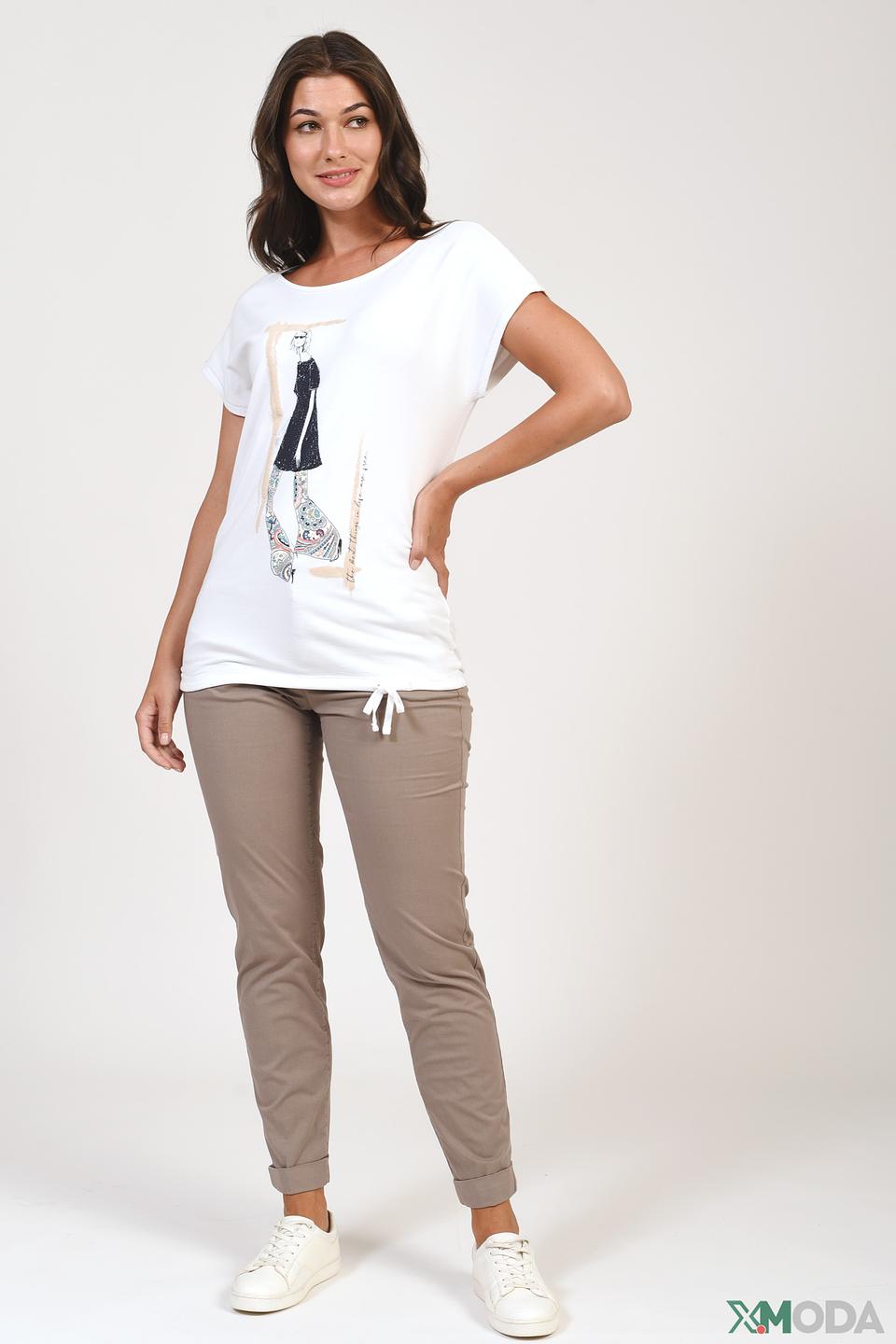 Блуза Oui с принтом модель