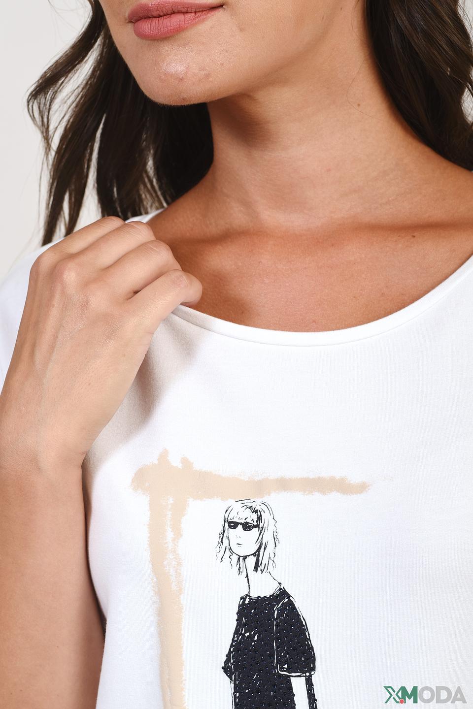 Блуза Oui с принтом модель