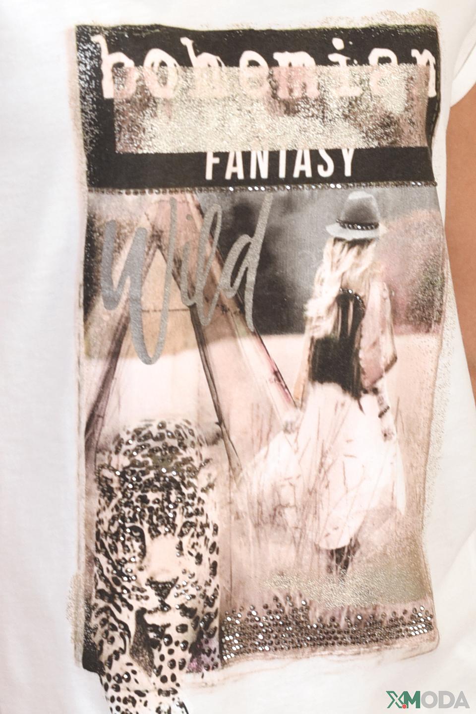 Футболка Monari с принтом белый