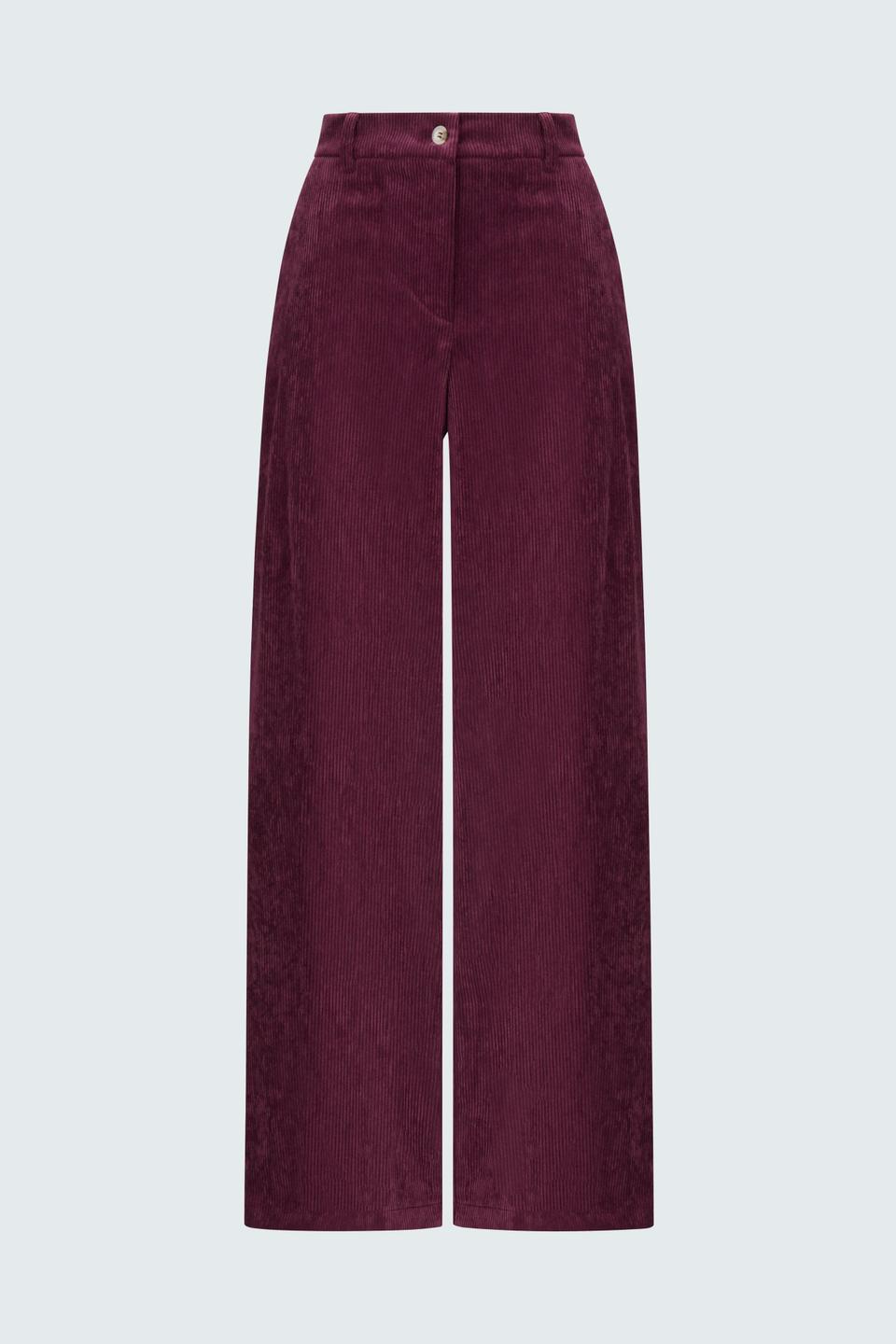 Бордовые вельветовые брюки Croche