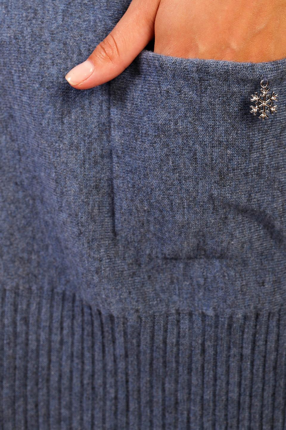 Пуловер Pezzo с вышивкой джинсовый