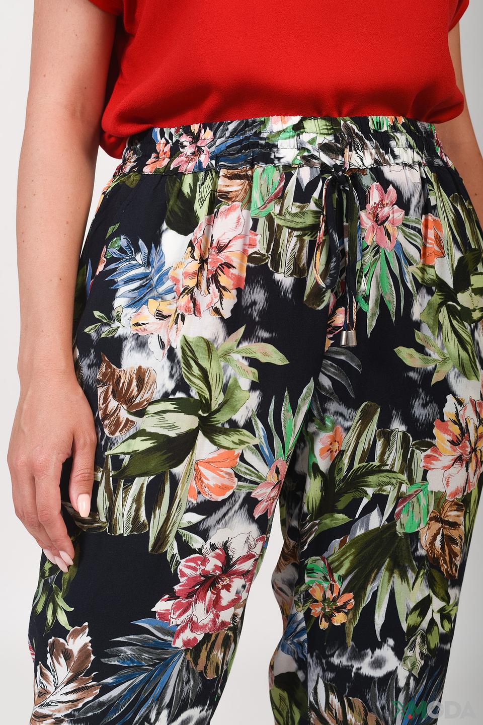 Брюки Via Appia с цветочным принтом