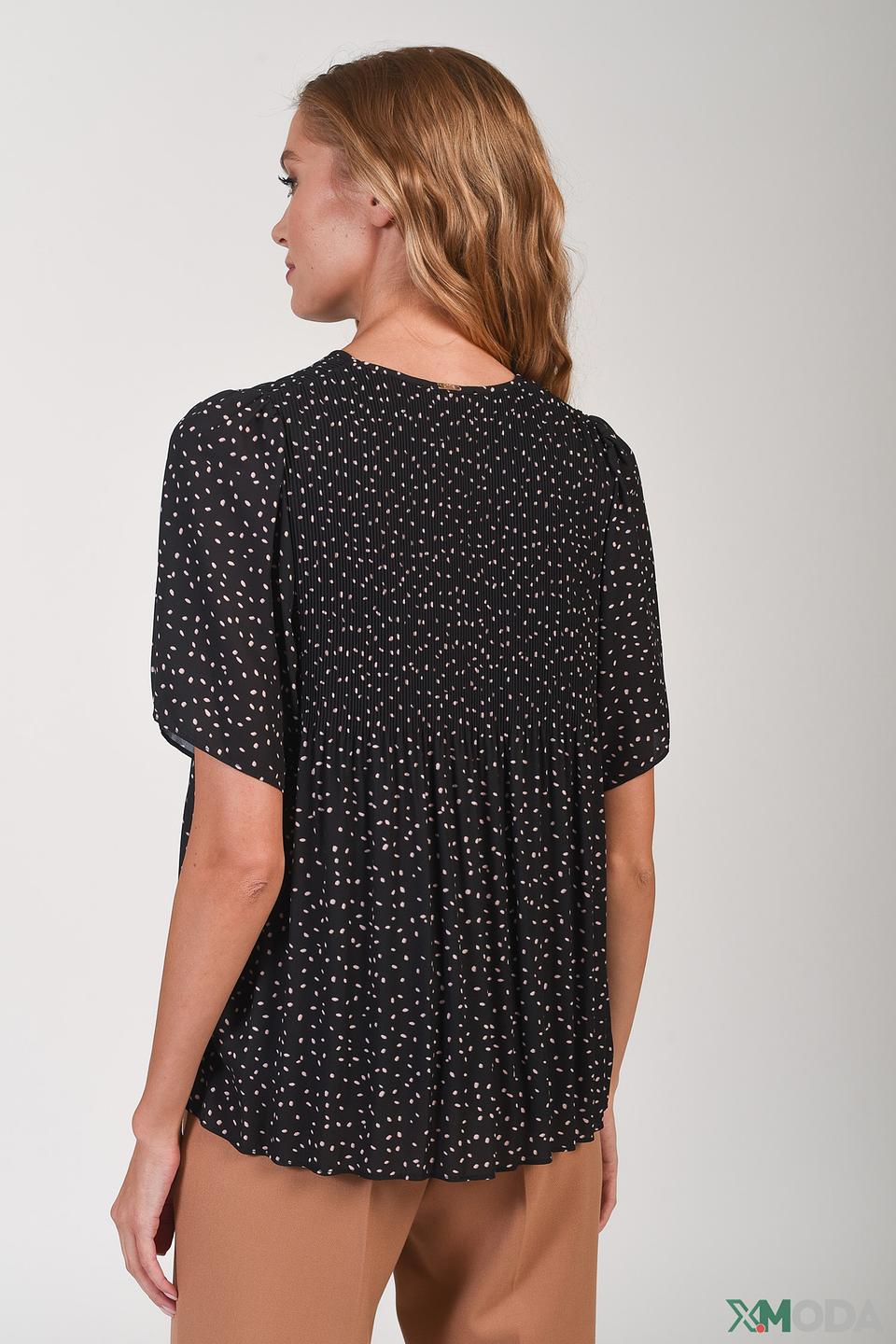 Блуза Cinque с горохом чёрная