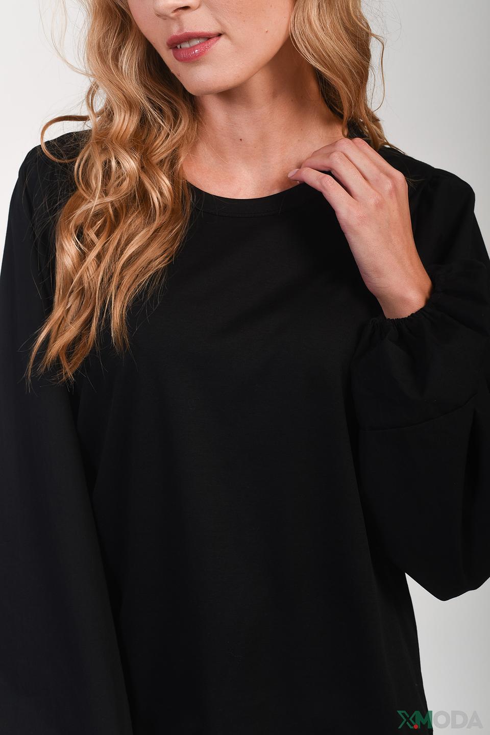 Блуза Cinque с рукавами-фонариками, чёрная