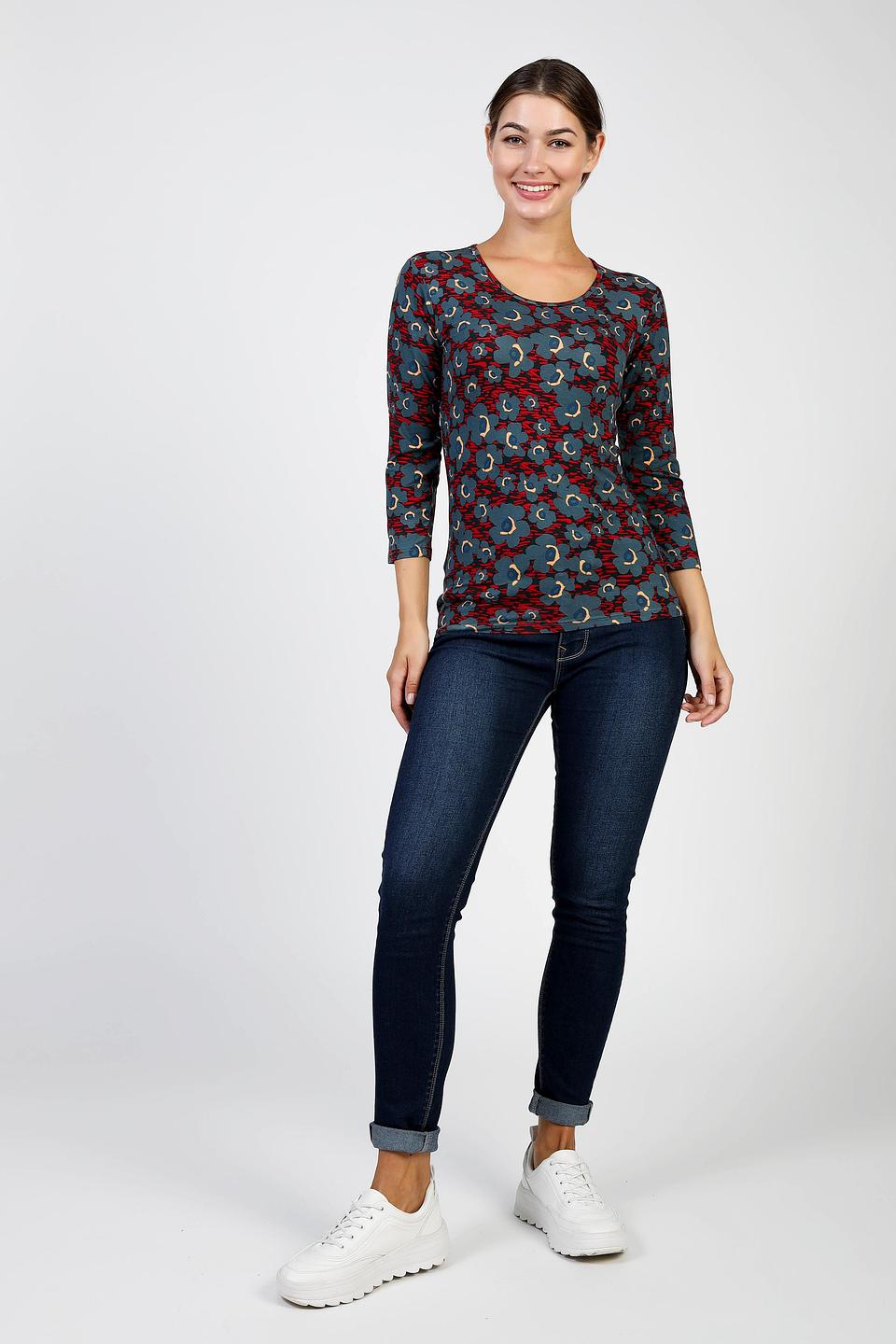 Лонгслив Pezzo с цветочным принтом