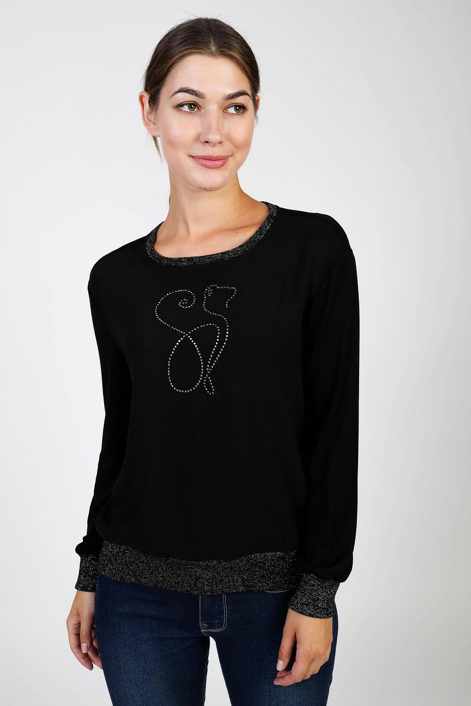 Джемпер Pezzo с кошкой чёрный