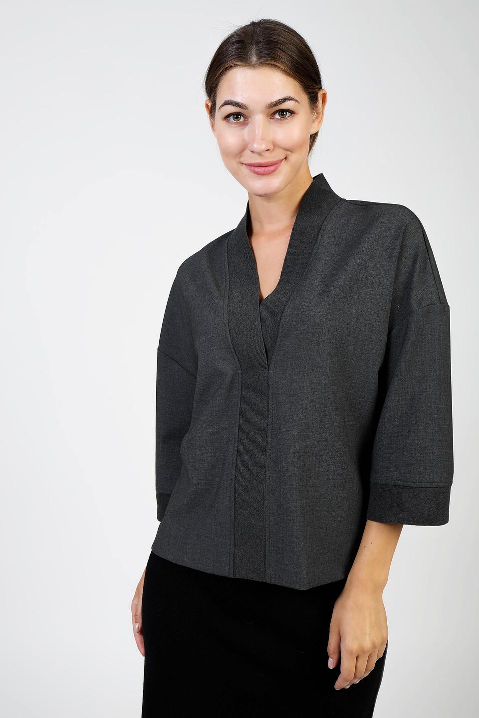 Блуза Just Valeri серая с запахом