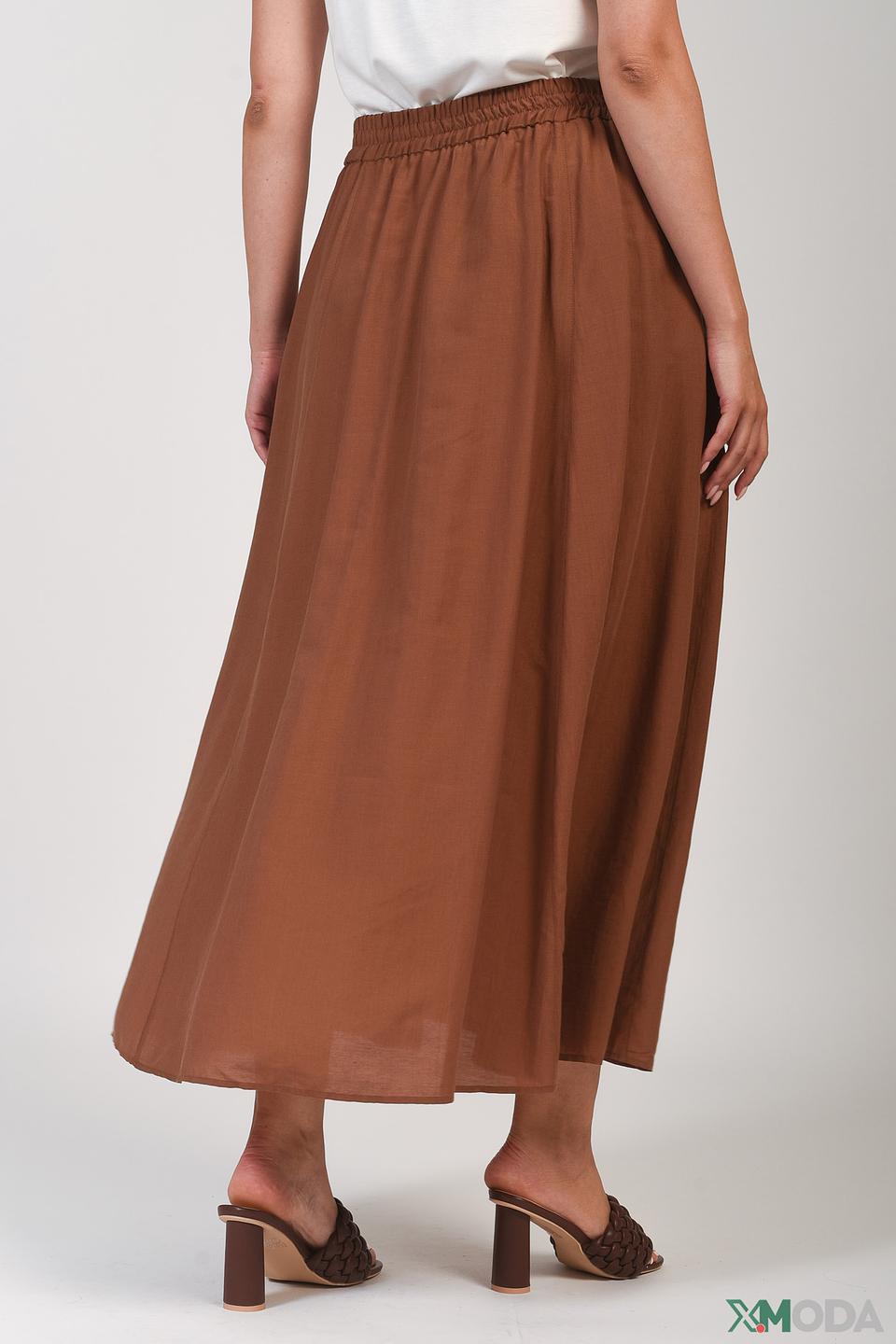 Юбка Samoon коричневая с поясом