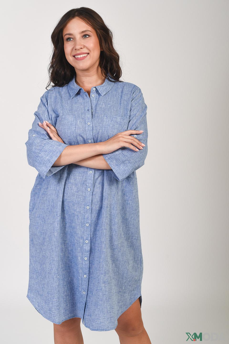 Платье рубашка Via Appia голубое