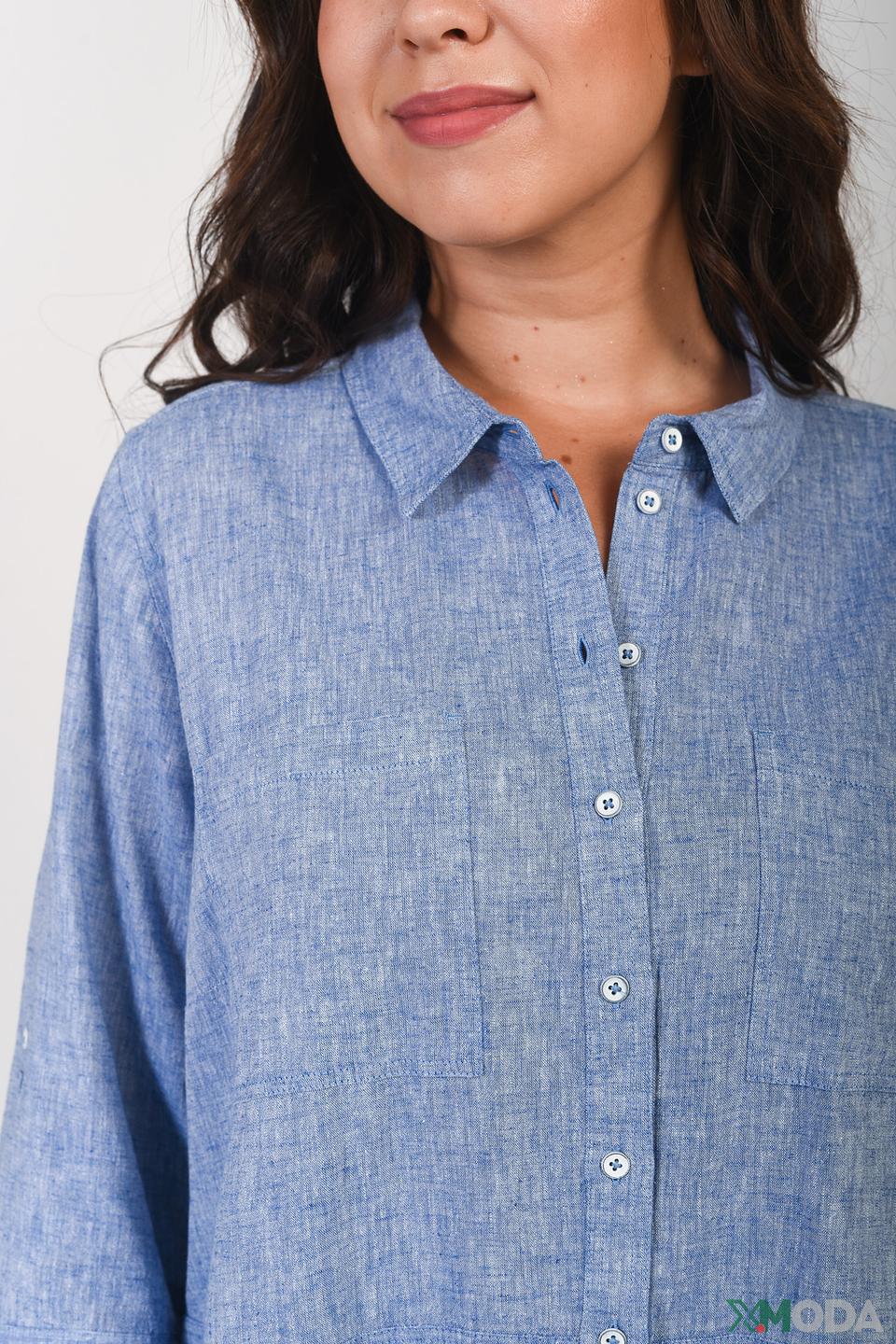 Платье рубашка Via Appia голубое