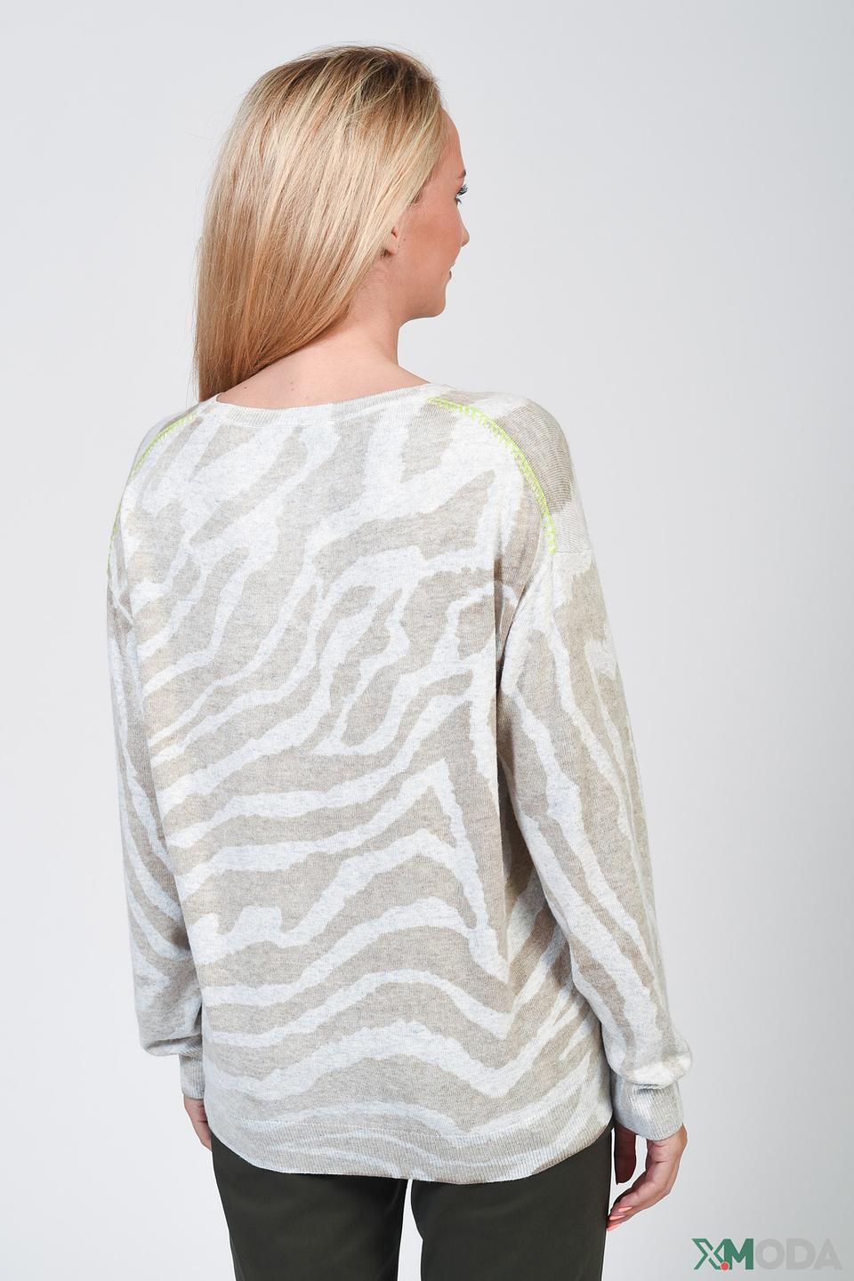Пуловер Oui с принтом зебры