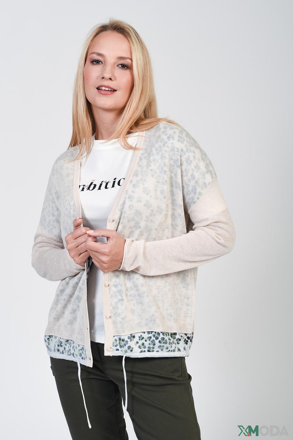 Кардиган Oui с леопардовым принтом