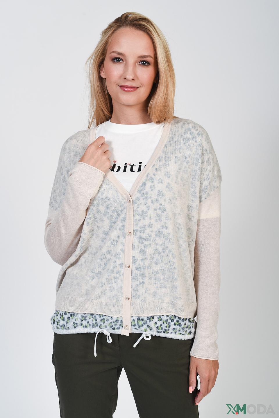 Кардиган Oui с леопардовым принтом