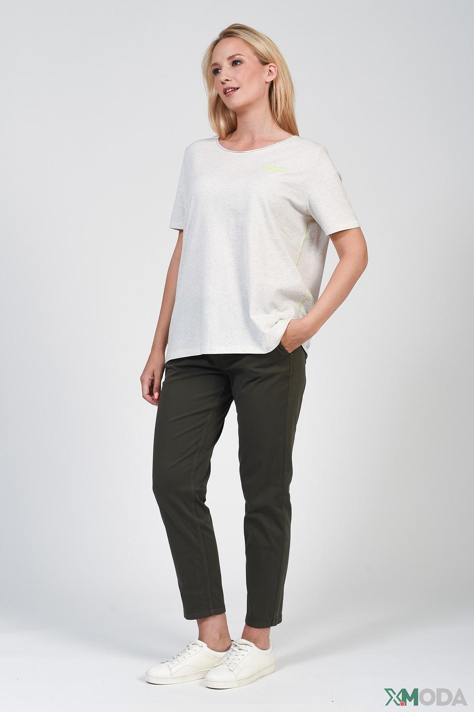 Футболка Oui с принтом светло-серый