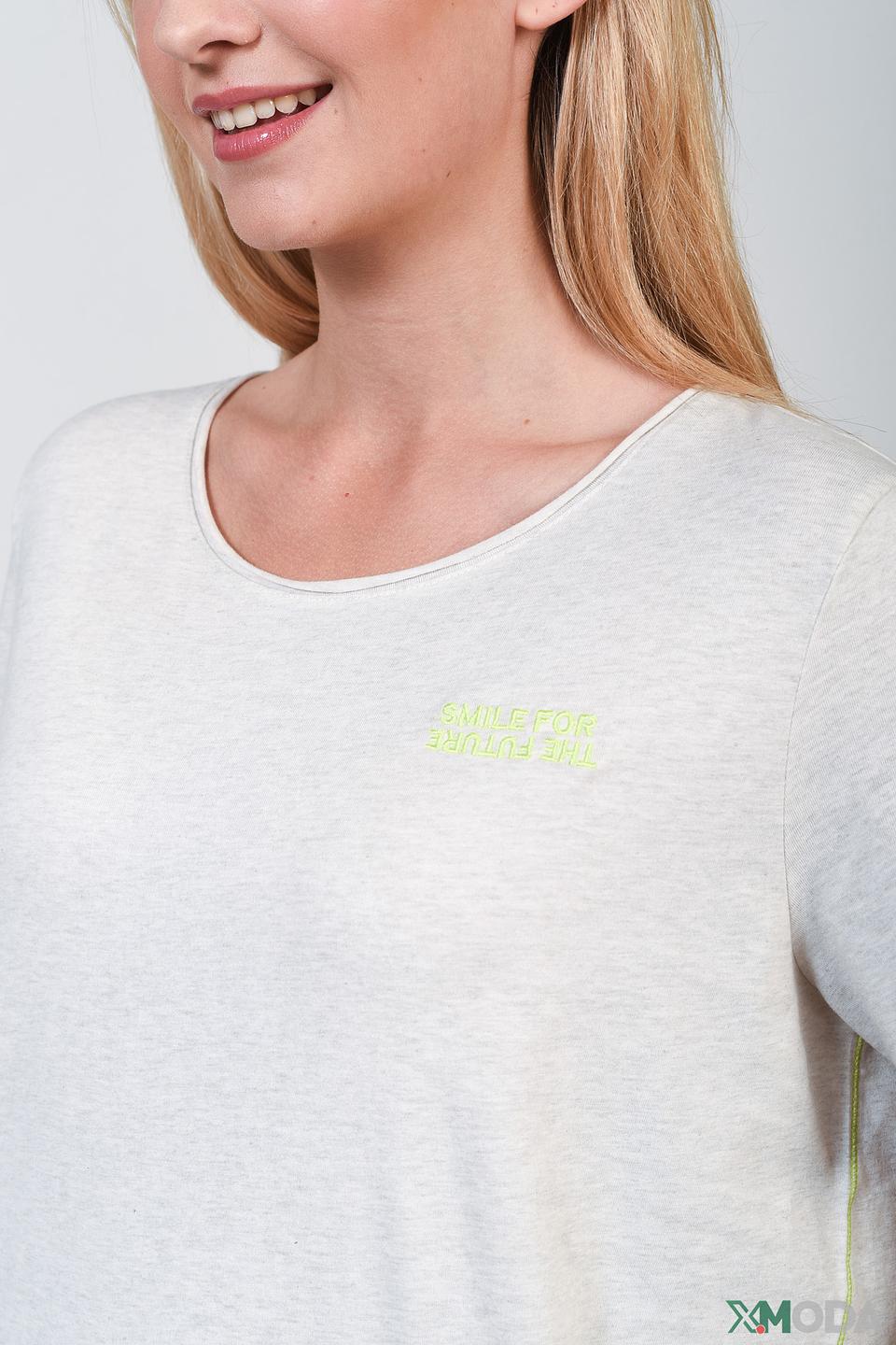 Футболка Oui с принтом светло-серый