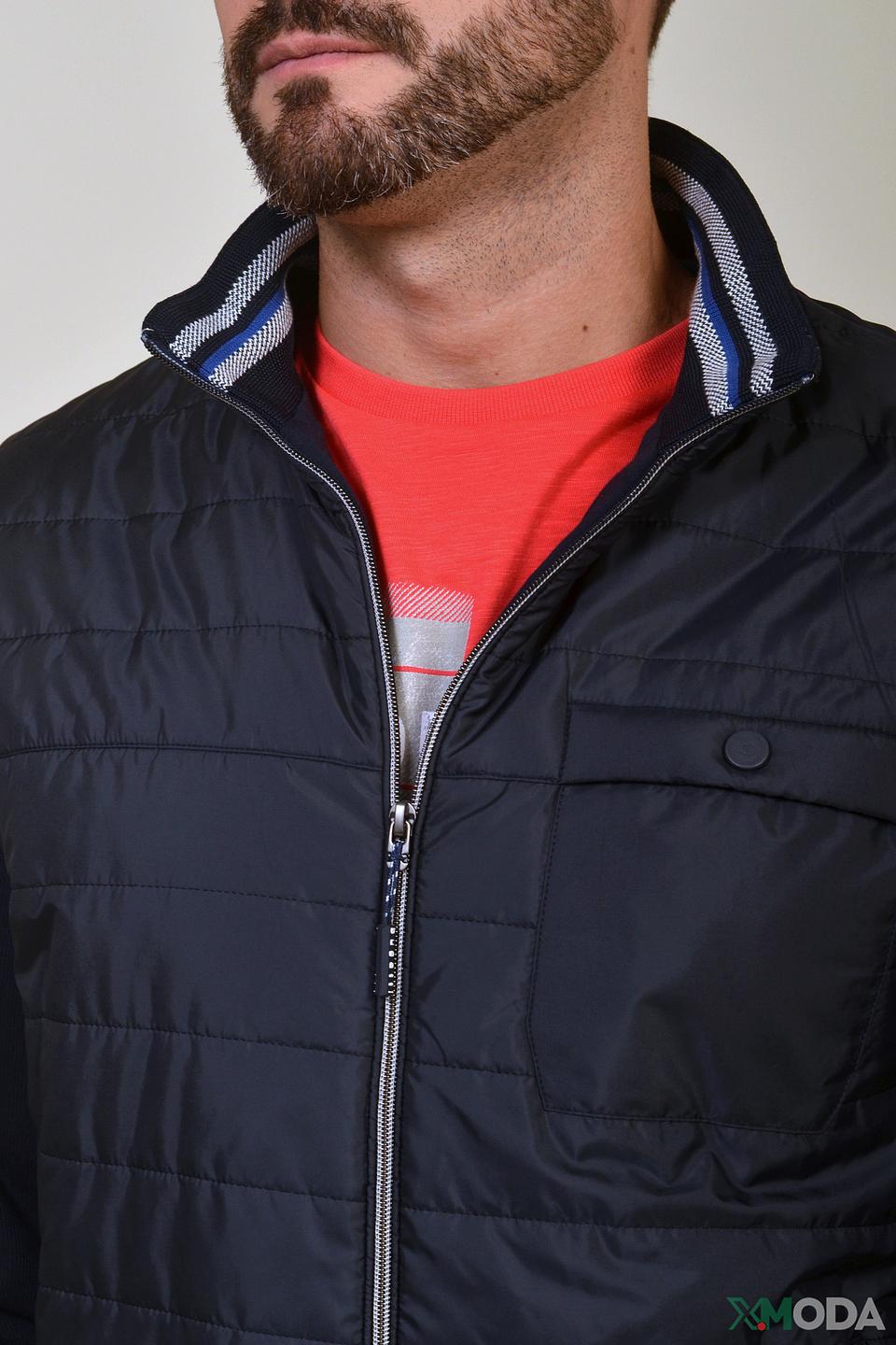 Кардиган Bugatti стеганый темно-синий