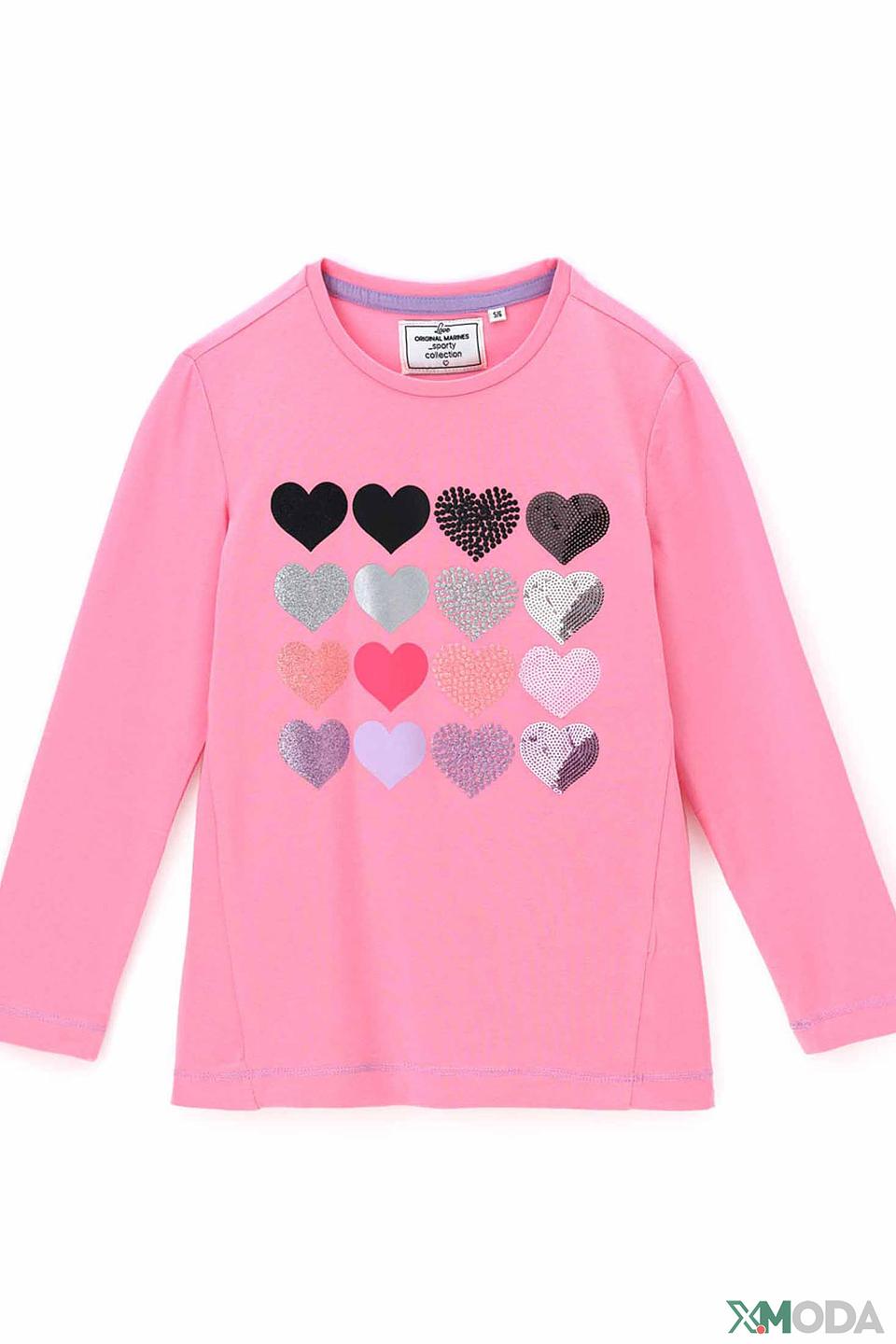 Футболка Original Marines дев. с пайетками розовый