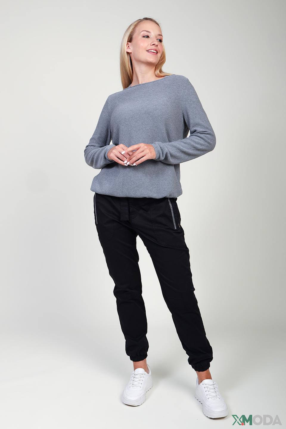 Пуловер Monari серый с вышивкой