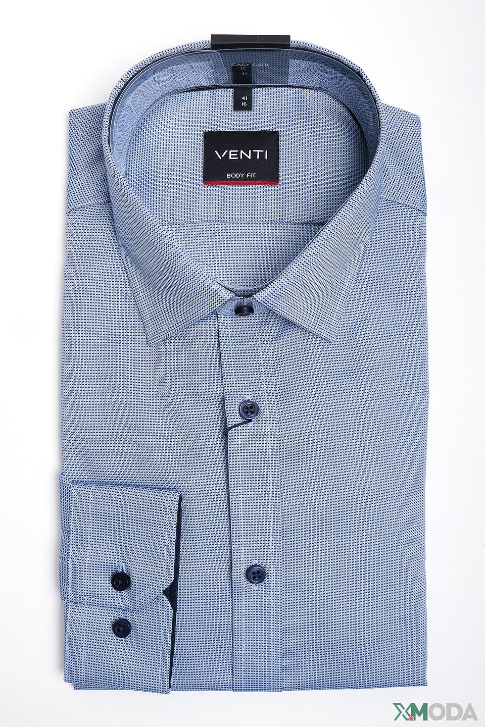 Рубашка Venti men голубая приталенная