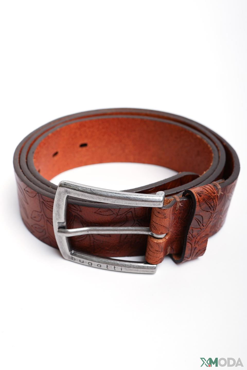 Ремень Bugatti ACC с тиснением коричневый