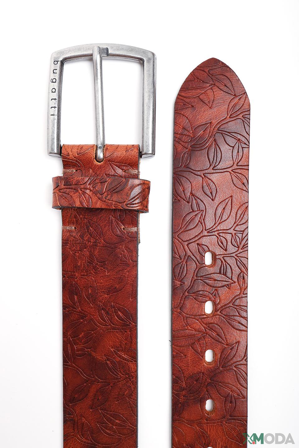 Ремень Bugatti ACC с тиснением коричневый