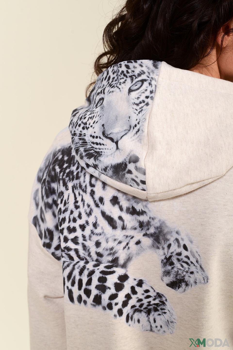 Пуловер Marc Cain Sports с леопардовым принтом