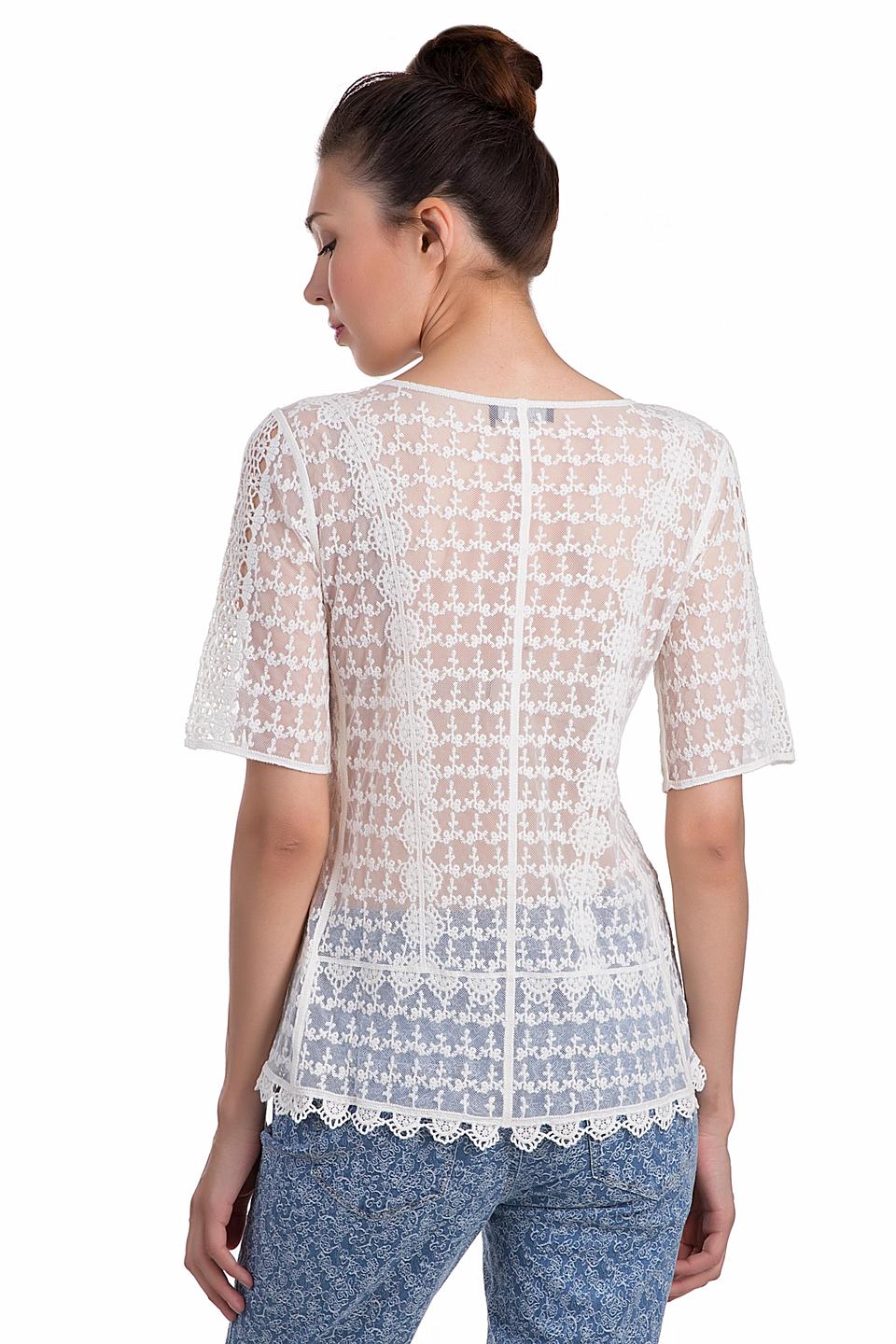 Блуза Apanage белая кружевная