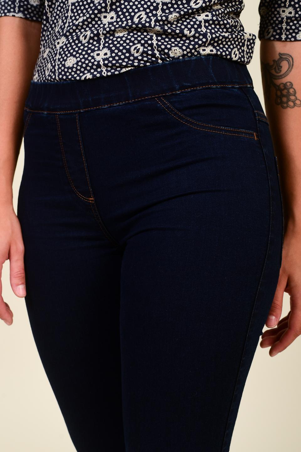 Джинсы с высокой талией Pezzo синие