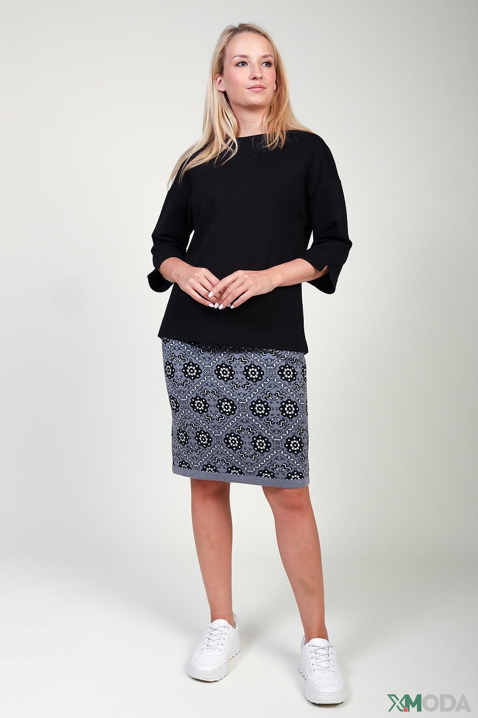 Пуловер Pezzo чёрный с 3/4 рукавом