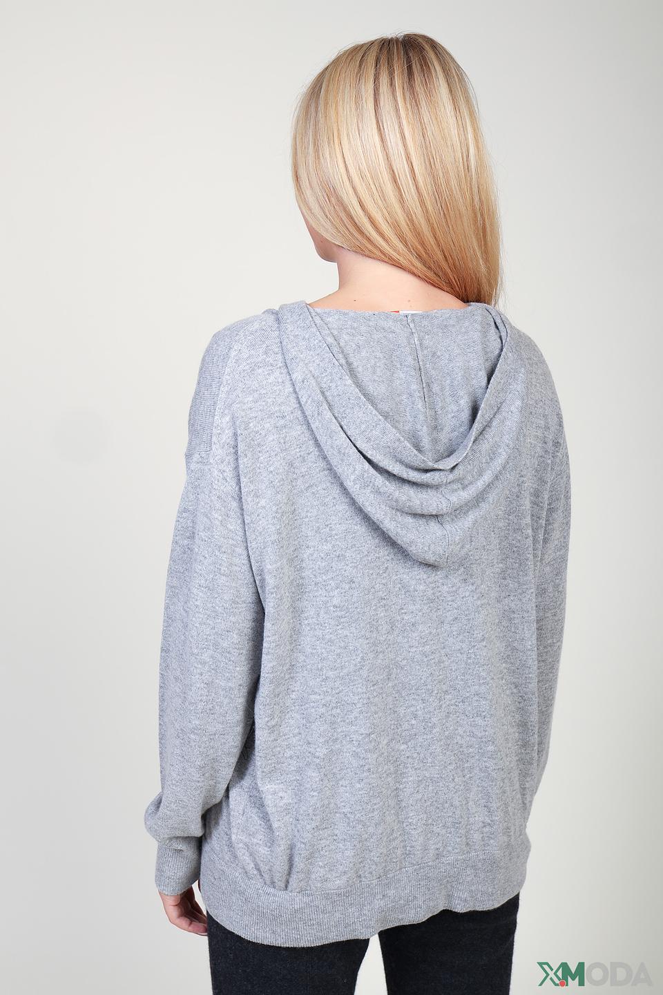 Пуловер Pezzo с капюшоном серый