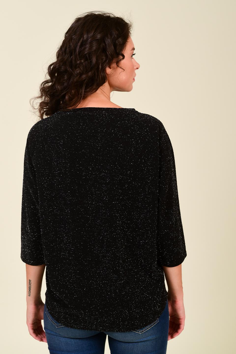 Пуловер Pezzo с пайетками чёрный