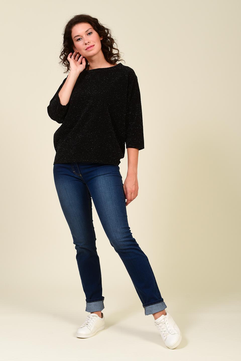 Пуловер Pezzo с пайетками чёрный