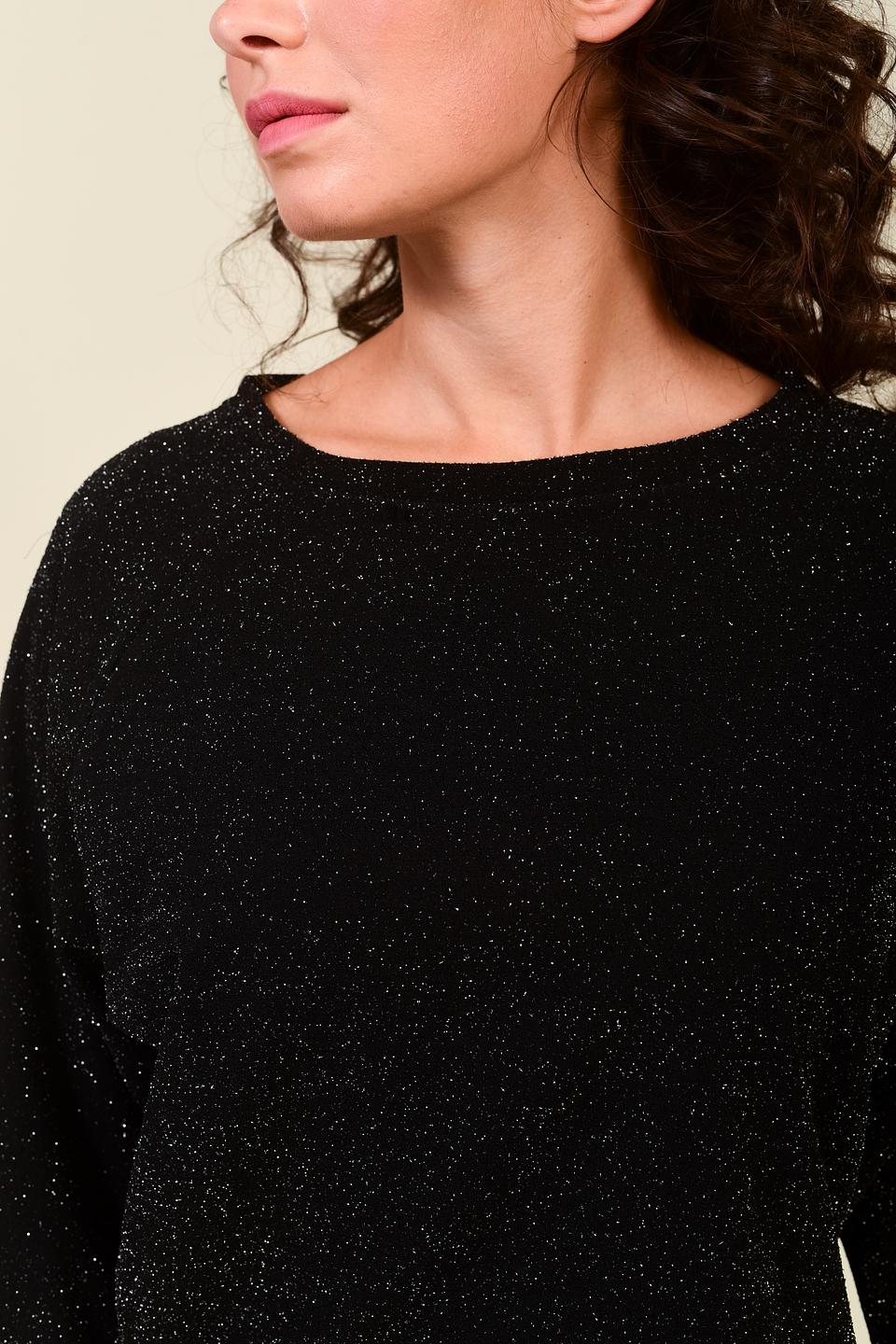 Пуловер Pezzo с пайетками чёрный