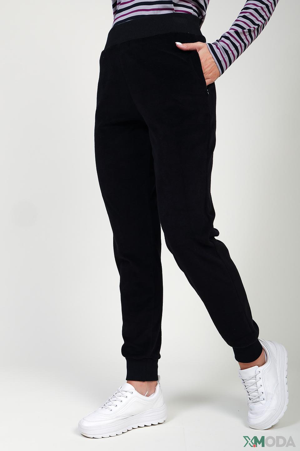 Брюки Pezzo с вышивкой чёрные