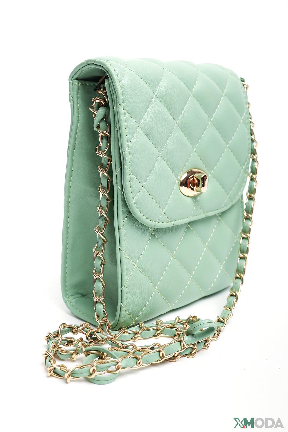 Сумка Pezzo стеганая мятная